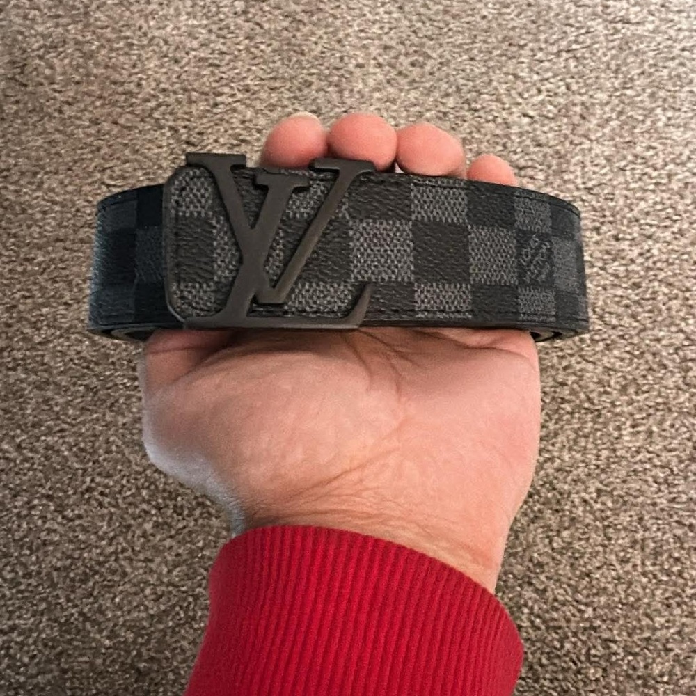 Lv Checkered Belt